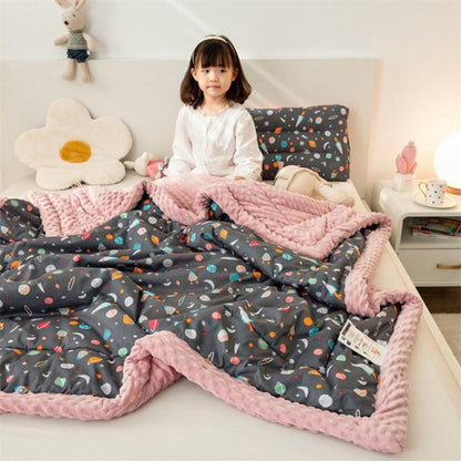 Winter Thick Kids Cotton Fleece Blanket Bed Throw - Just Kidding Store