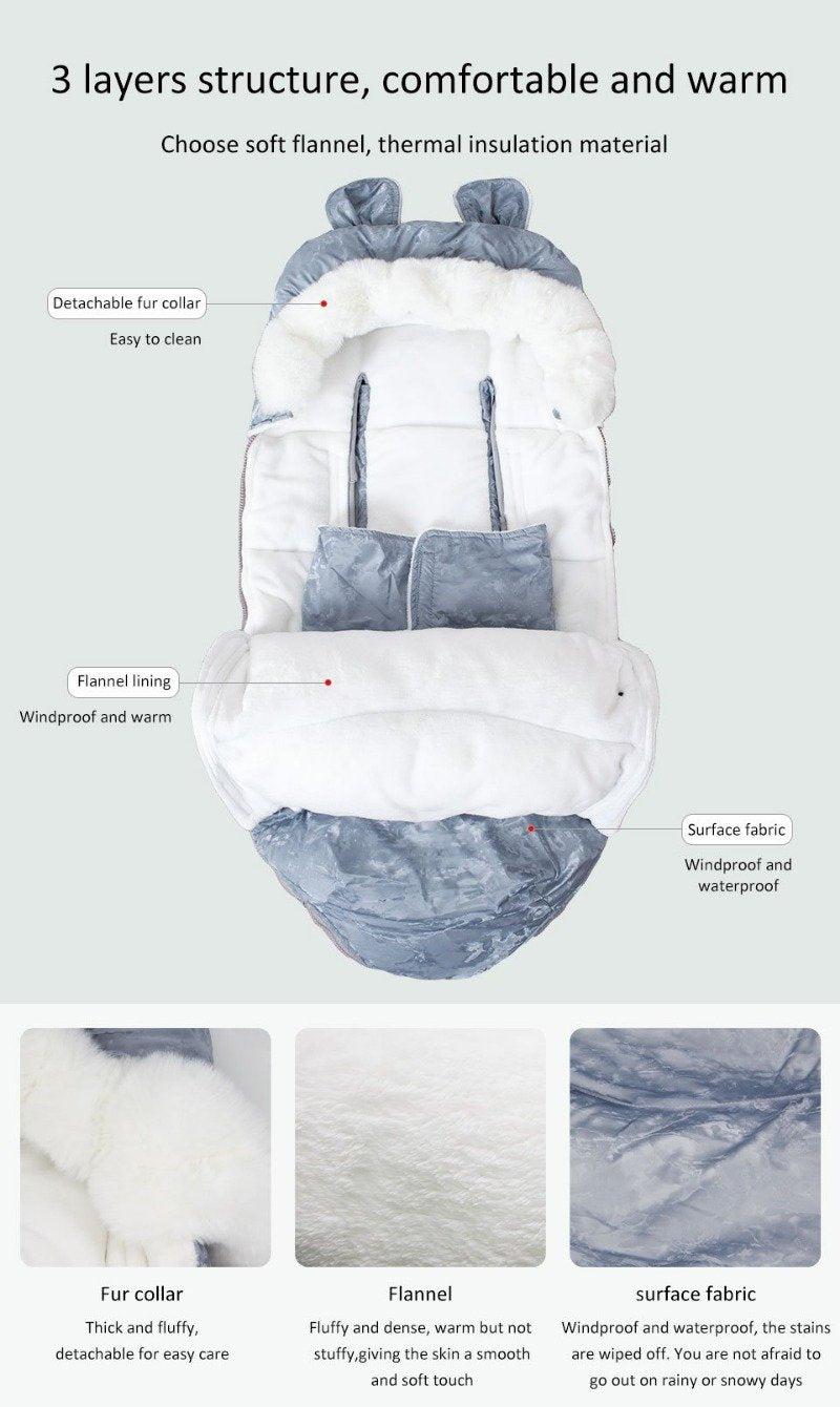 Baby Children Stroller Footmuff Winter Pram Sleepsack - Just Kidding Store