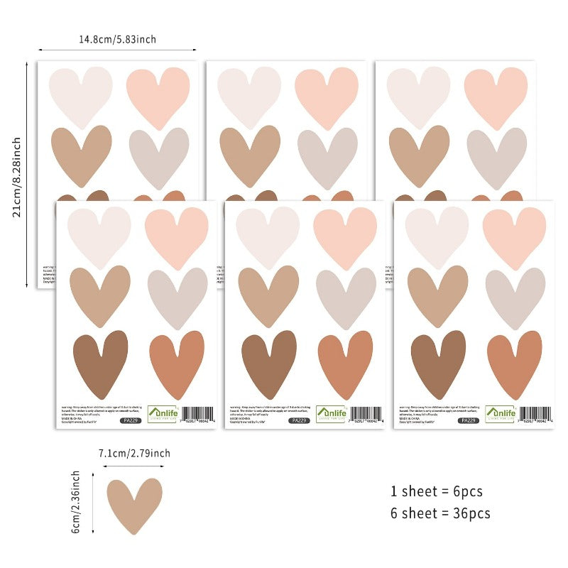 Boho Hearts Wall Sticker - Just Kidding Store