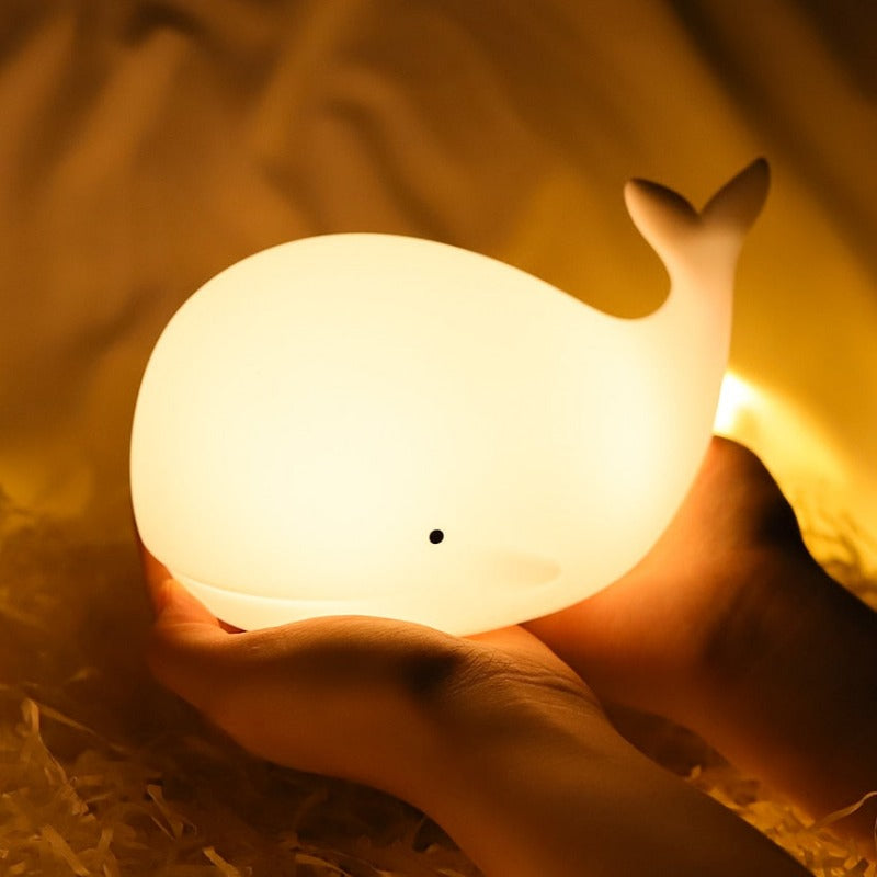 Big Whale LED Night Light - Tap Control Color Changing Lamp - Just Kidding Store