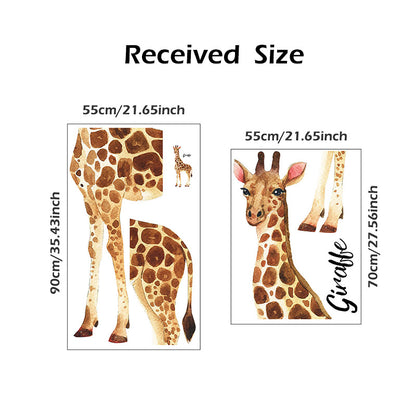 Big Giraffe Wall Decal - Kids Jungle Stickers - Just Kidding Store
