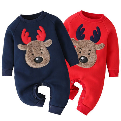 Baby Reindeer Winter Romper Jumpsuit - Just Kidding Store