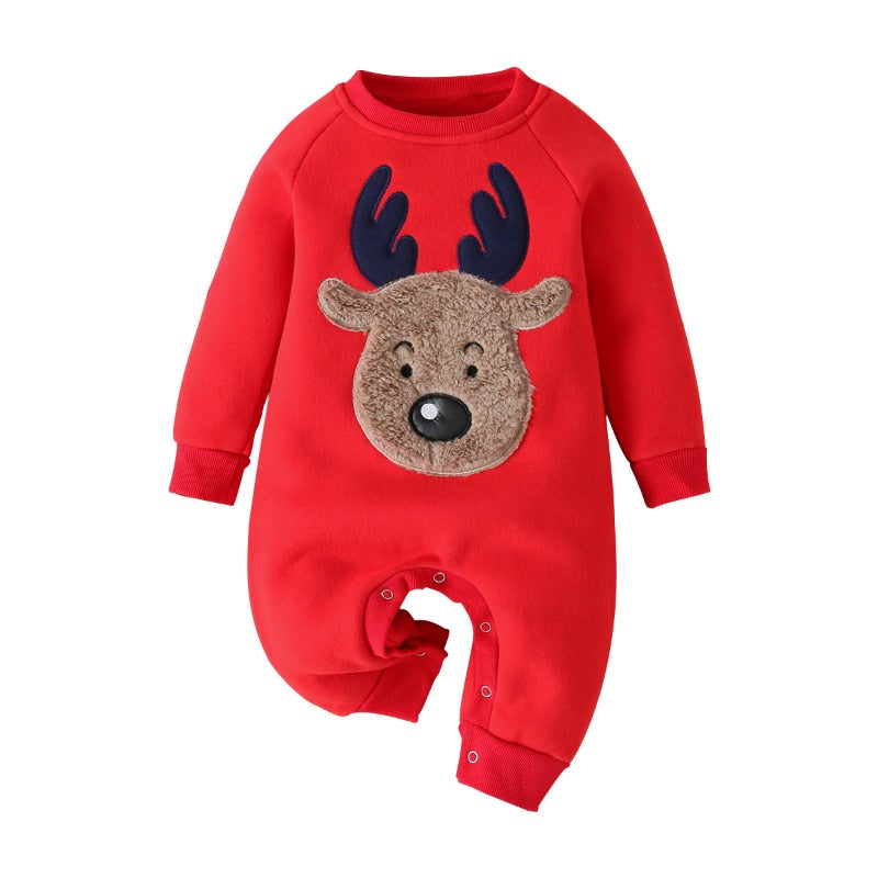 Baby Reindeer Winter Romper Jumpsuit - Just Kidding Store