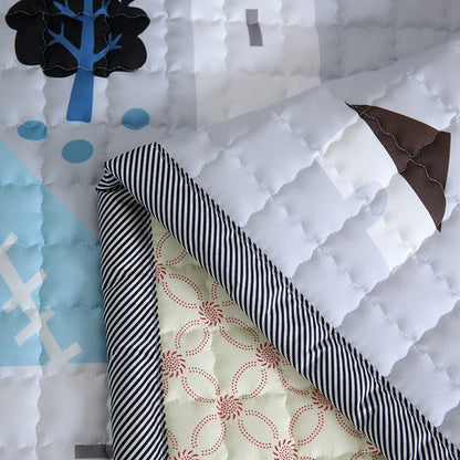 Oversized Play Mat - Quilted Anti Skid Carpet - Nordic Forest