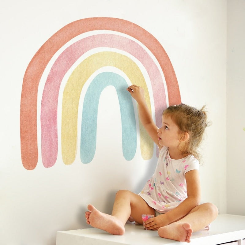 Boho Rainbow Hearts Dots Wall Decal Set - Just Kidding Store