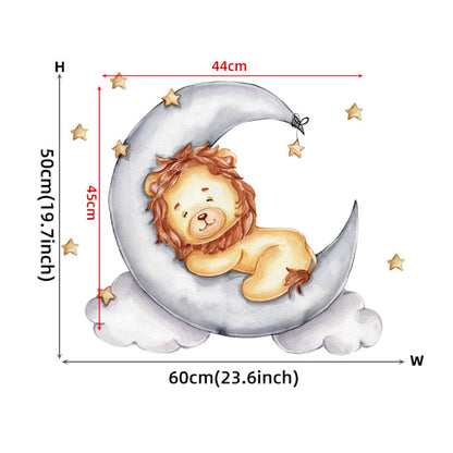 Watercolour Moon Elephant Nursery Wall Sticker Decals - Just Kidding Store