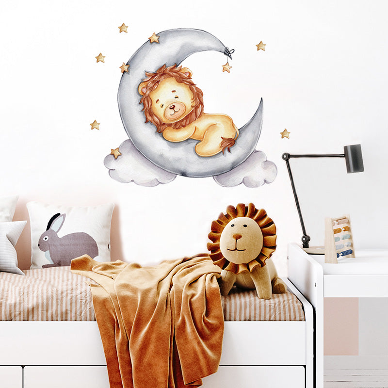 Watercolour Moon Elephant Wall Decals