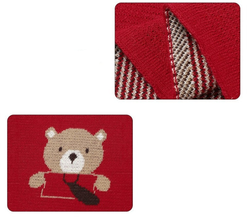 Little Bears Cotton Knitted Baby Nursery Blanket - Just Kidding Store