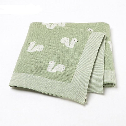 Little Squirrel Cotton Baby Children Knit Blanket - Just Kidding Store