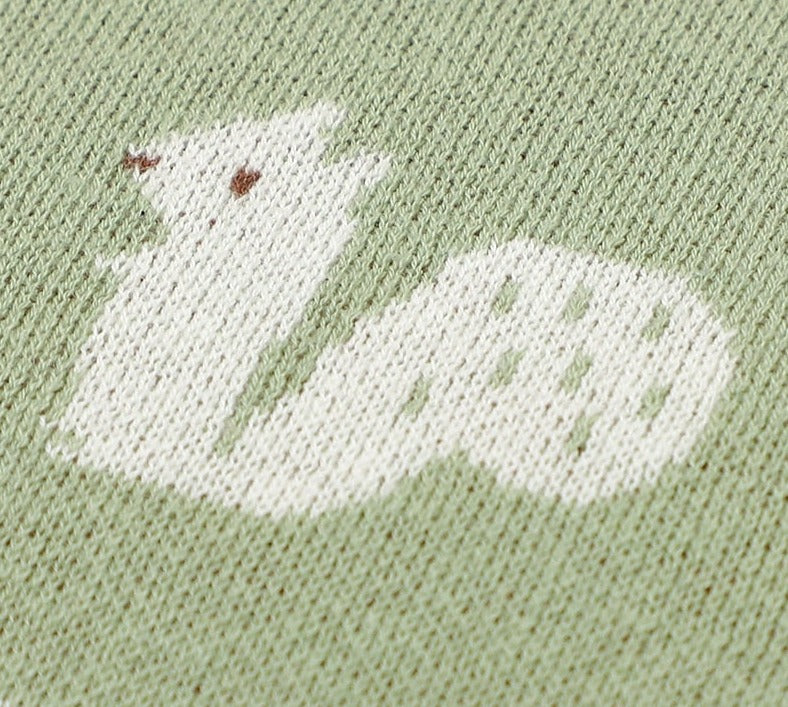 Little Squirrel Cotton Baby Children Knit Blanket - Just Kidding Store
