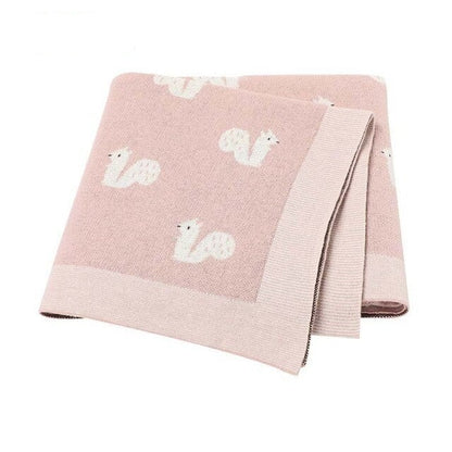 Little Squirrel Cotton Baby Children Knit Blanket - Just Kidding Store