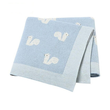 Little Squirrel Cotton Baby Children Knit Blanket - Just Kidding Store
