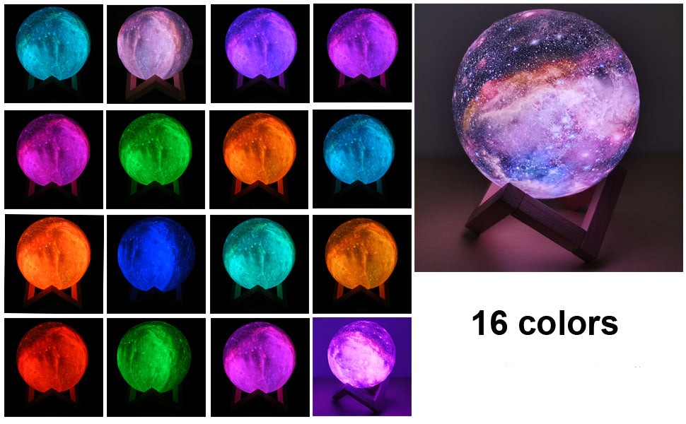 Galaxy Lamp - Enchanting 3D Print Night Light - Just Kidding Store