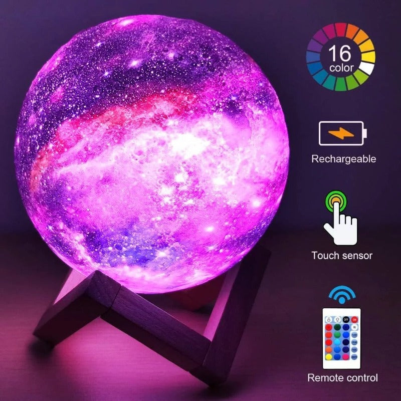 Galaxy Lamp - Enchanting 3D Print Night Light - Just Kidding Store