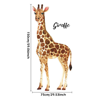 Big Giraffe Wall Decal - Kids Jungle Stickers - Just Kidding Store