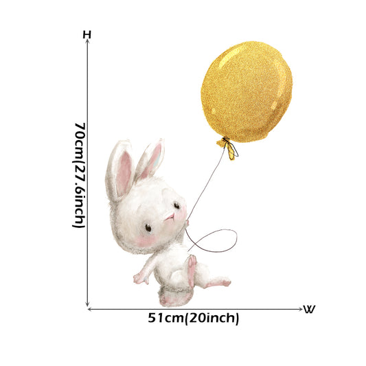 Sunshine Balloon Bunny Nursery Wall Sticker Decals - Just Kidding Store