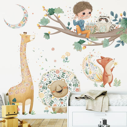 Boy With A Flute Wall Decal Nursery Stickers - Just Kidding Store