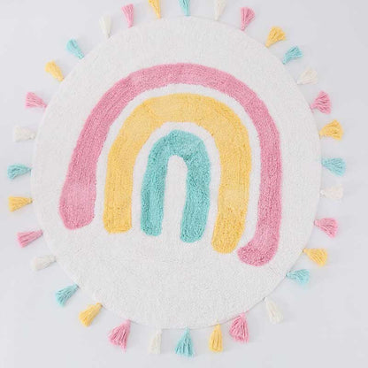Rainbow Tassel Rug - Just Kidding Store