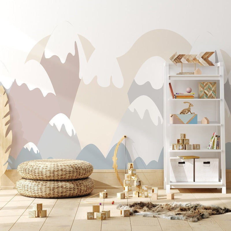 High Peak Snow Mountains Fabric Wall Stickers - Just Kidding Store
