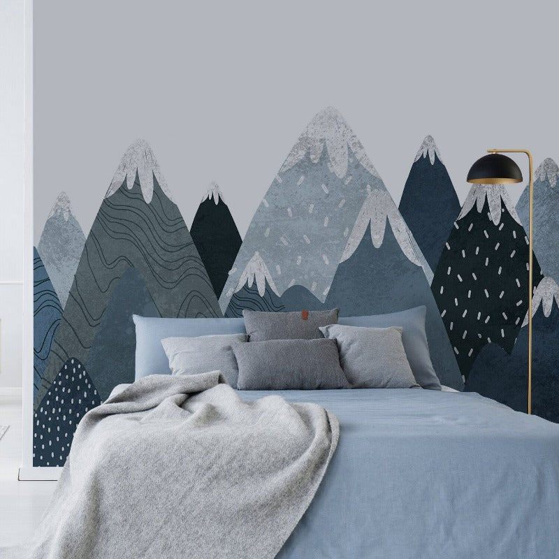 High Peaks Blue Mountains Fabric Wall Sticker - Just Kidding Store
