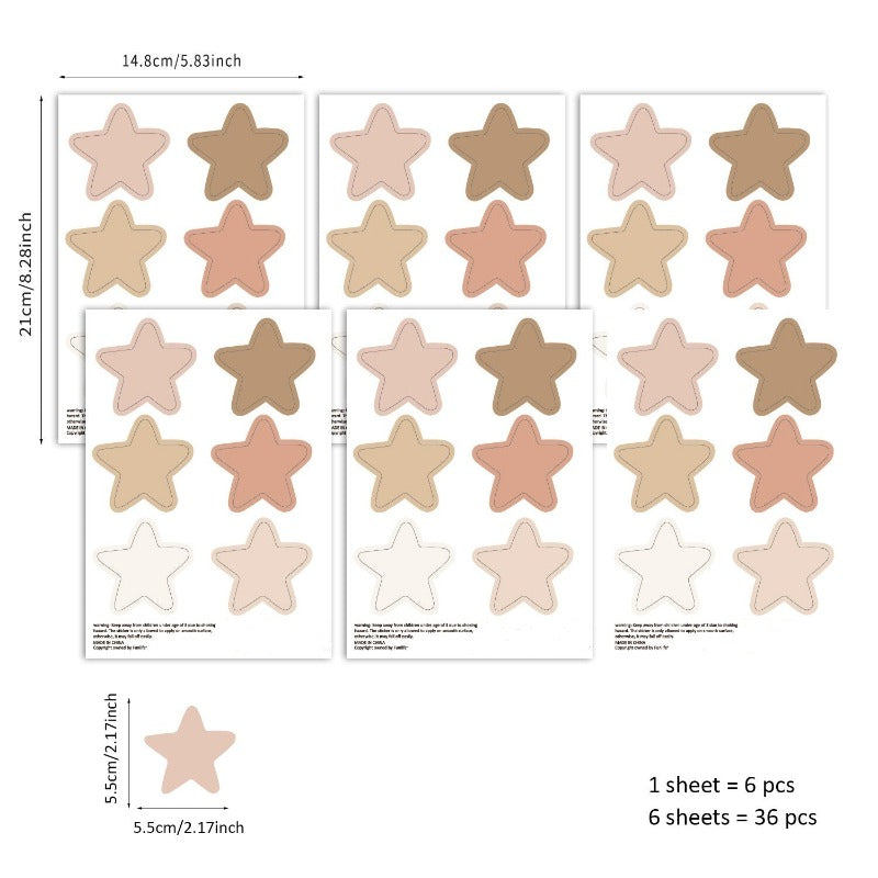 Boho Star Wall Stickers - Just Kidding Store