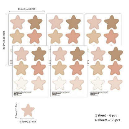 Boho Star Wall Stickers - Just Kidding Store