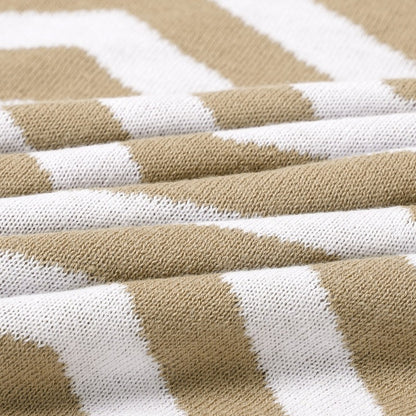 Chevron Cotton Baby Nursery Knitted Blanket - Just Kidding Store