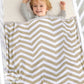 Chevron Cotton Baby Nursery Knitted Blanket - Just Kidding Store