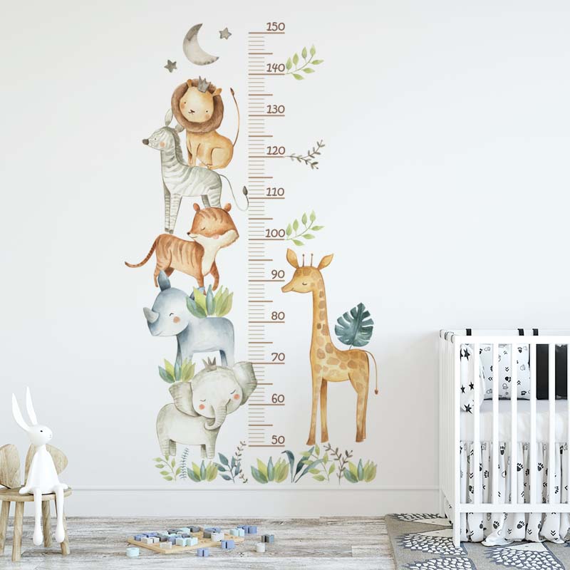 Safari Height Measure Wall Decal Growth Chart Sticker - Just Kidding Store