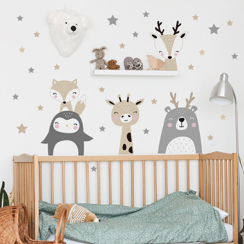 Cartoon Animals Wall Decal - Just Kidding Store