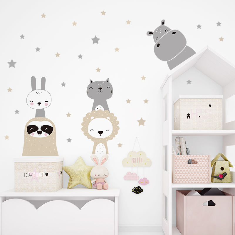 Cartoon Animals Wall Decal - Just Kidding Store