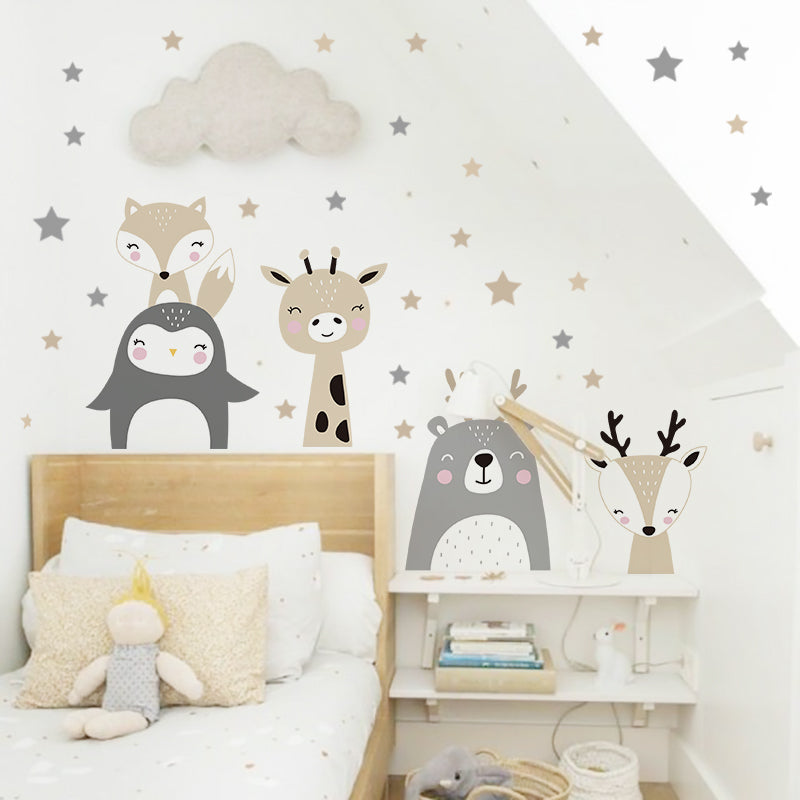 Cartoon Animals Wall Decal - Just Kidding Store