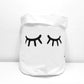 Folding Cotton Canvas Storage Bag - Eyelashes - Just Kidding Store