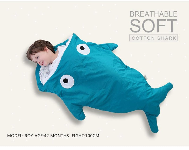 Children Sleeping Bag - Kids Cotton Sleep Sack - Comfy Shark 