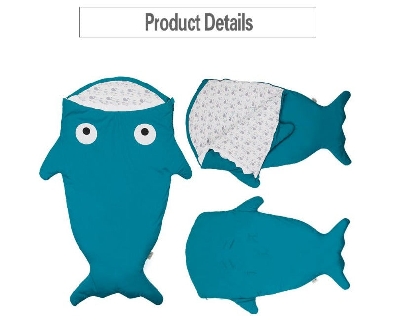 Children Sleeping Bag - Kids Cotton Sleep Sack - Comfy Shark