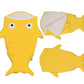 Children Sleeping Bag - Kids Cotton Sleep Sack - Comfy Shark Yellow