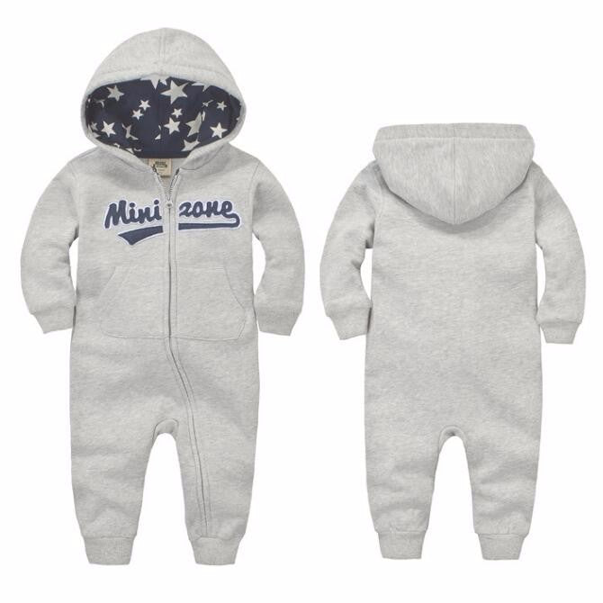 Long Sleeve Hooded Baby Toddler Trendy Rompers - Just Kidding Store 