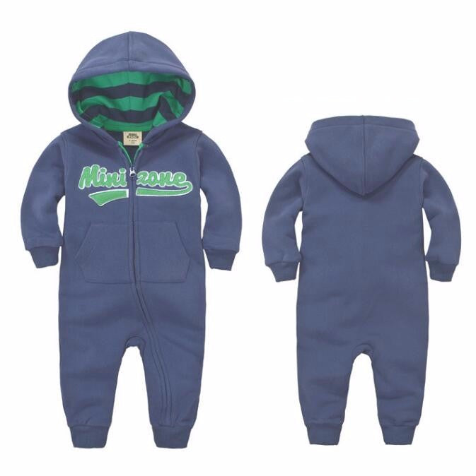 Long Sleeve Hooded Baby Toddler Trendy Rompers - Just Kidding Store 