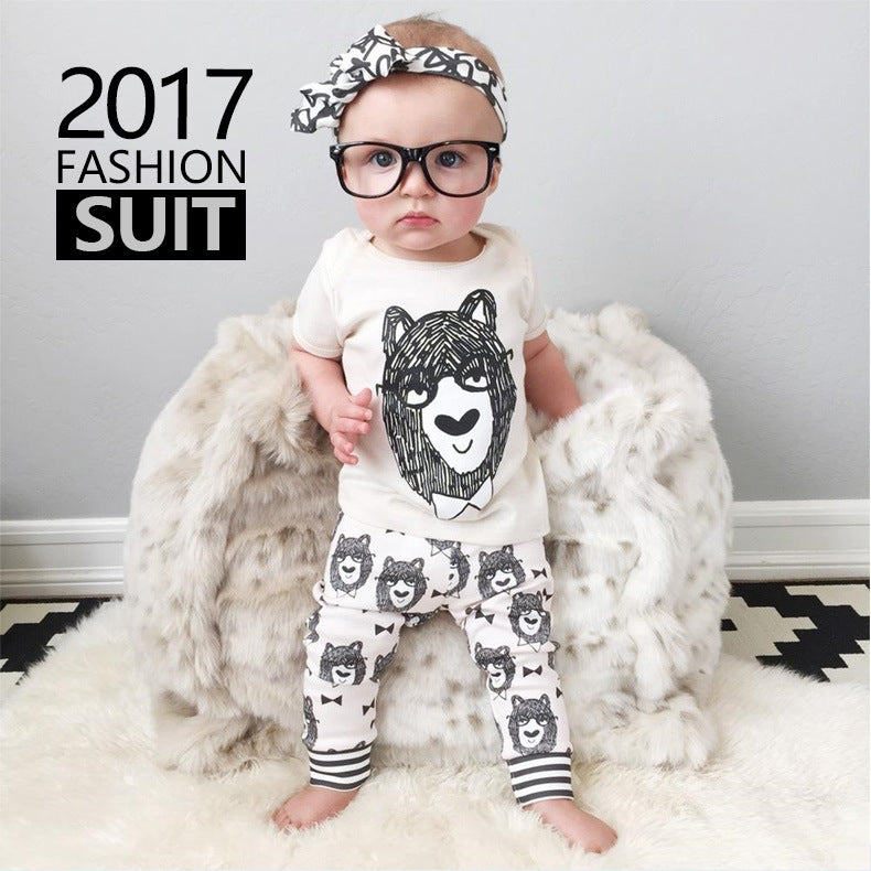 Wolf Toddlers and Kids Summer Pajama Set - Just Kidding Store
