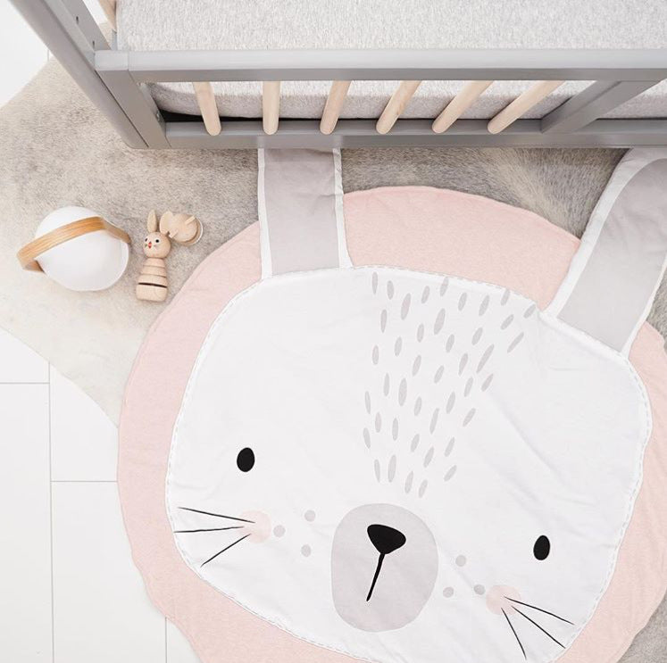 Pink Rabbit Kids Play Mat - Just Kidding Store 