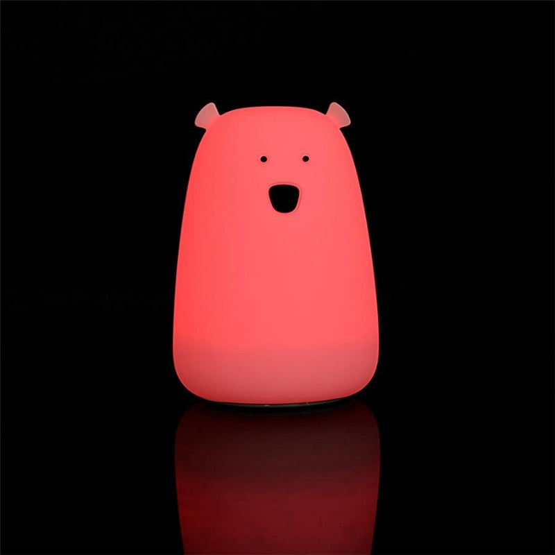 Bear Night Light - Tap Control Nursery Color Changing Lamp - Just Kidding Store