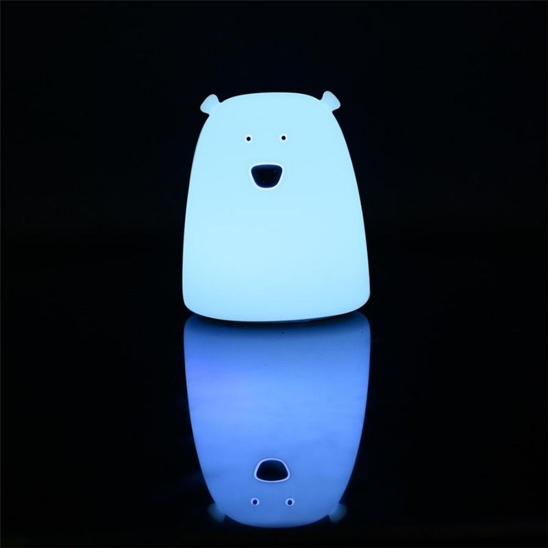 Bear Night Light - Tap Control Nursery Color Changing Lamp - Just Kidding Store