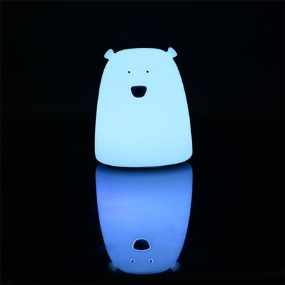 Bear Night Light - Tap Control Nursery Color Changing Lamp - Just Kidding Store