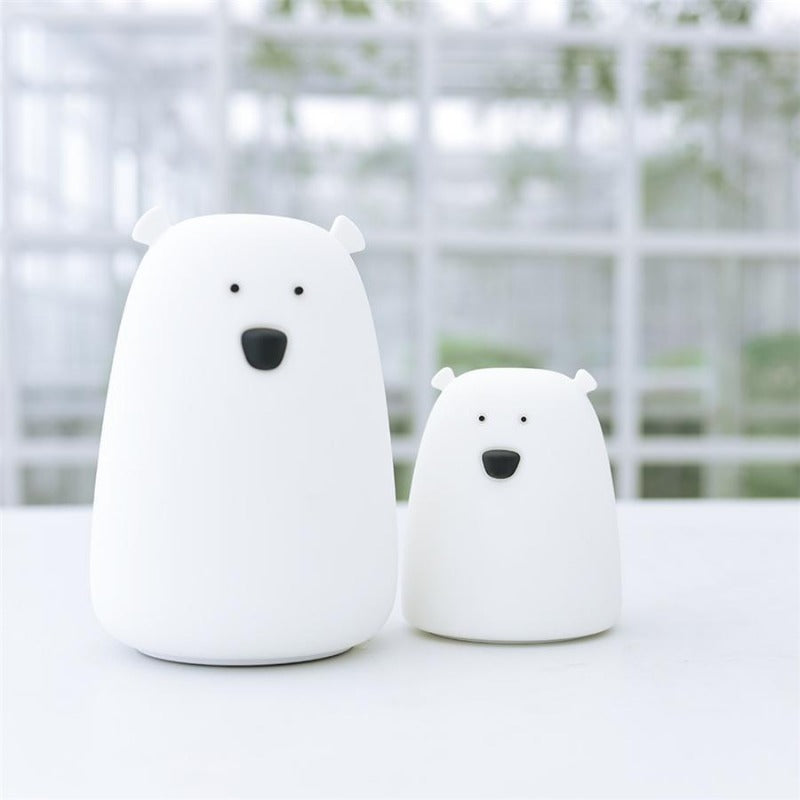 Bear Night Light - Tap Control Nursery Color Changing Lamp - Just Kidding Store
