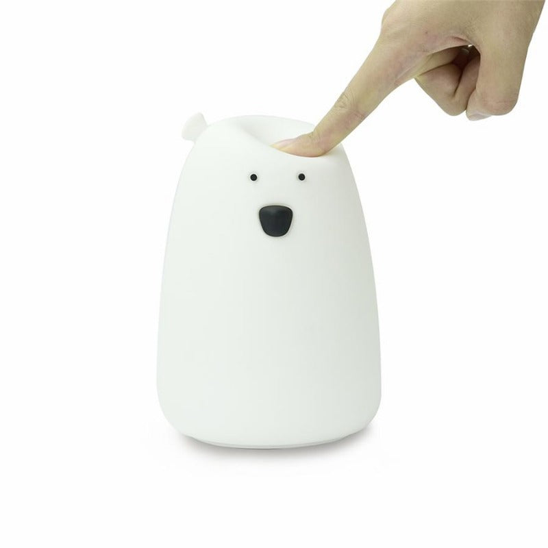 Bear Night Light - Tap Control Nursery Color Changing Lamp - Just Kidding Store