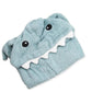 Baby Hooded Bathrobe - Terry Towel - Blue Shark - Just Kidding
