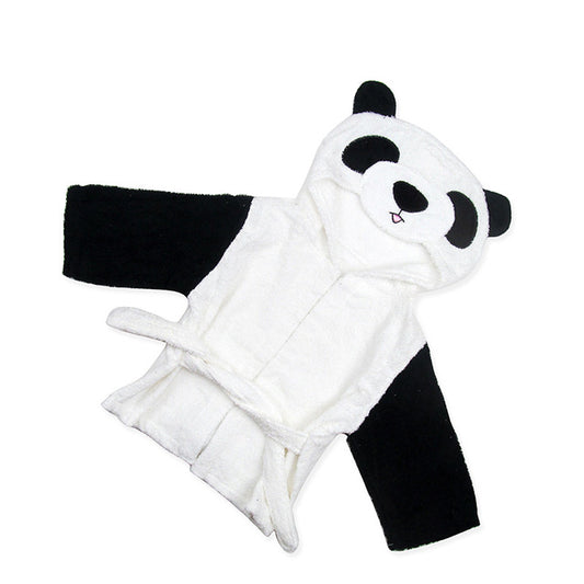 Baby Hooded Bathrobe - Panda - Just Kidding Store