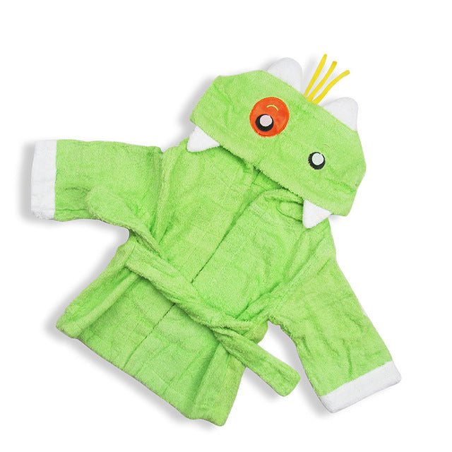 Baby Terry Spa Robe Green Monster - Just Kidding