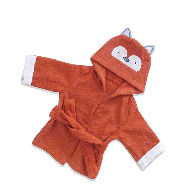 Baby Hooded Bathrobe - Terry Towel - Fox - Just Kidding Store