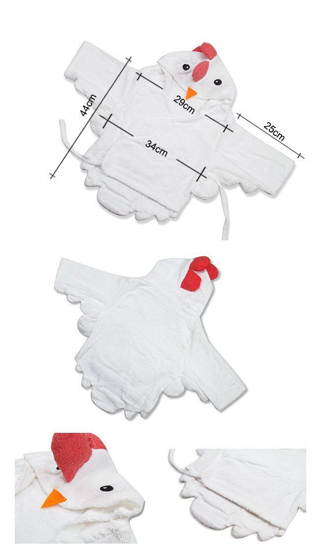 Baby Hooded Bathrobe - Terry Towel - Chick - Just Kidding